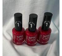 3 x RIMMEL Super Gel Nail Polish 042 ROCK N ROLL 12 ml