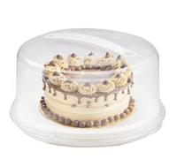 3 x Round Cake Box, Plastic, White