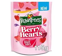 3 x Rowntree's Berry Hearts Sweets Sharing Bag 115g Delicious Tasty And Twisty Treat Gift Hamper For Birthday,Christmas,Easter Sold By Kidzbuzz
