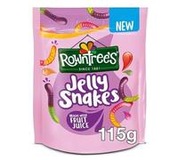 3 x Rowntree's Jelly Snakes Sweets Sharing Bag 115g Delicious Tasty And Twisty Treat Gift Hamper For Birthday,Christmas,Easter Sold By Kidzbuzz