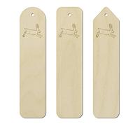 3 x 'Running Hare' Birch Bookmarks (BK00011654)