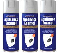 3 x Rust-Oleum Appliance Enamel Aerosol Spray Paint Stainless Steel Gloss