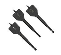 3 x SabreCut SCRIW38_3 38mm x 152mm Impact Rated Flat Wood Spade Bits for Softwood Hardwood Chipboard