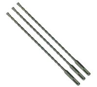 3 x SabreCut SDSB6_3 6mm x 210mm PGM Approved SDS Plus Drill Bits for Stone Concrete Brick