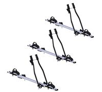 3 x Sagittar Bicycle Carrier + Roof Rack VDP EVO Steel Compatible with Mercedes CLS (C219) 4-Door 2004-2010