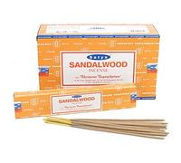 3 X SANDALWOOD Satya Nag Champa Incense Sticks Packs 15g with JRose Magnetic Bookmark By Sterling Effectz