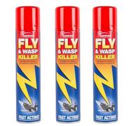 3 x Sanmex Fly & Wasp Killer Spray 300ml | Fast-Acting Flying & Crawling Insect Killer Aerosol | Kills Flies, Wasps & Common Household Insects | Indoor & Outdoor Pest Control Spray