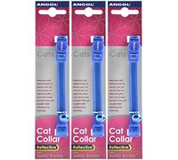 3 x Saver - Ancol - Gloss Reflective Cat Collar Blue