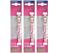 3 x Saver - Ancol - Reflective Softweave Cat Collar Pink
