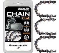 3 x Saw Chains 40 cm 1.1 mm 3/8 Inch 56TG for Greenworks 48 V 16 Inch