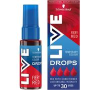 Schwarzkopf LIVE Colour Drops, Vegan, Semi-permanent, Red Hair Dye, Lasts 2 to 12 Washes, Fiery Red 30 ml