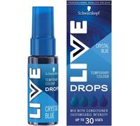 Schwarzkopf LIVE Temporary Colour Drops Blue Hair Dye Ocean Blue 30ml - wilko