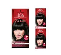 POLY COLOR PERMANENT CREAM COLOR TINT 45 NATURAL BLACK 100% GREY COVERAGE