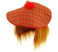 3 x Scottish Hat - Tam O Shanter with Hair