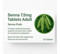 3 x Senna 7.5mg 20 Tablets - Constipation Relief (Three Packs) Effective Overnight Constipation Relief, Natural & Stool Softener for Adults, Supports Digestion, Eases Nausea