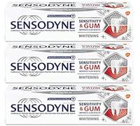 3 X Sensodyne Sensitive Toothpaste Sensitivity & Gum Whitening 75 Ml