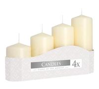3 x Set of 4 Pillar Candles 50 mm (11/16/22/33H) - Ivory