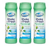 3 x Shake & Fresh Carpet Odour Neutraliser Lily Blossom 500g | Carpet Freshener Powder | Eliminates Odours & Deodorises Rugs Carpets Home Fresh Scent