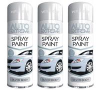 3 X Silver Spray Paint CAR Van All Purpose Metal Interior Exterior 250ML