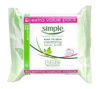 3 x Simple Kind to Skin Cleansing Facial Wipes 2 x 25 Wipes