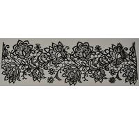 3 x Simply Heaven Edible Pre-Made Ready to Use Edible Cake Lace made from mat 78 (Black)