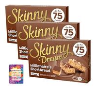 3 x Skinny Dream Bars Millionaire's Shortbread Bundle With Oerich Inspirational Card
