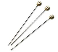 3 x skull pin white - 3 large voodoo doll needles - voodoo doll