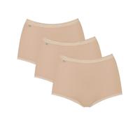 Sloggi Maxi Briefs Basic+, Cotton, Pack of 3, Beige