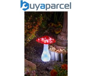 3 x Smart Garden Magic Mushroom Toadstool Post Bollard Ground Solar Light