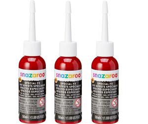 3 x Snazaroo Fake Dark Blood Gel 50ml Realistic Halloween Fancy Dress Makeup SFX