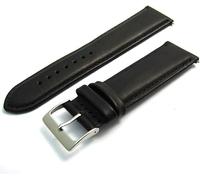 3 x Soft Genuine Leather Watch Strap Band 18mm, Black, Chrome (Silver Colour) Buckle â€¦