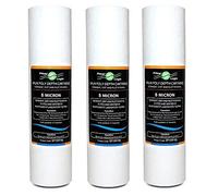 3 x SP10M05 - FilterLogic 10” Slimline Spun Poly Sediment Water Filter 5 Micron fits All Standard housings - Whole House Filters, Reverse Osmosis Systems and Aquarium Filters, Removes:Sediment, Rust