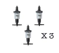 Optics Home Bar Pack of 5 Beaumont Solo Spirit Measure Dispenser 25ml 35ml 50ml