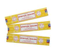 3 X Spiritual Healing Satya Nag Champa Incense Sticks Packs 15g with Souvenir Badge by Sterling Effectz