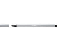 STABILO Pen 68 Fibre-Tip Pen - Premium Medium Tip Cold Grey - Pack of 10
