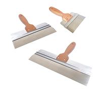 3 x Stainless Taping Knife, Drywall Plastering Rendering Spatula, Filling Knife DIY Set 150, 250, 350 mm