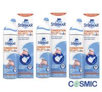 3 X Sterimar Congestion Relief Kids Spray Blocked Nose Cold - 50ml Exp-09/2026