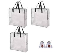 3 X Storage Clear Reusable Laundry Bags SPETLEK Clear One Size