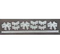 3 x Strips and 27 bows Simply Heaven Edible Pre-Made Ready to Use Edible Cake Lace made from mat 66 (Baby Blue)