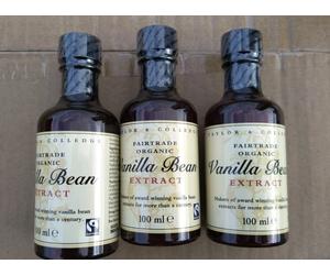 3 X Taylor and Colledge Fairtrade Organic Vanilla Bean Extract - 100ml FastP&P