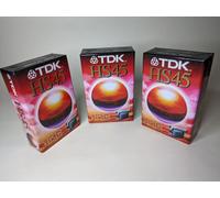 3 x TDK HS45 VHS-C Compact Camcorder Blank Video Cassettes New & Sealed