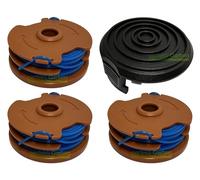3 x Thread Spool + Cap Compatible with Mac Allister MGT45028 60030 McGregor MET3525 4530 099962