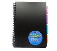 3 X Tiger A5 project notebook (4 subjects) with plastic cover x 1 single book