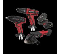 Sealey 3 x 20V SV20 Series Cordless Tool Combo - 2 Batteries - CP20VCOMBO1