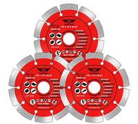 3 x TopsTools TTDS125_3 125mm (5 inch) x 10mm x 22.23mm Bore Segmented Diamond Angle Grinder Circular Saw Blades