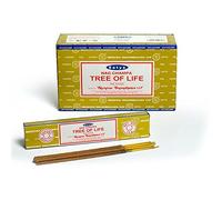 3 X TREE OF LIFE Satya Nag Champa Incense Sticks Packs 15g with Souvenir Badge By Sterling Effectz