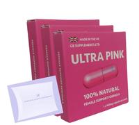 3 x Ultra Pink 400mg Tablets for Women Bundle! 100% Natural Female Supplement! Contains Maca, Ginseng