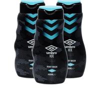 3 x Umbro Ice Body Wash Liquid - 400 ml - (with free fridge magnet)