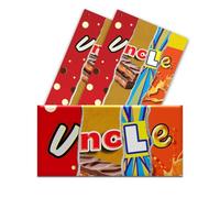 3 x Uncle Chocolate Bar Wrapper - Get Well Soon Gifts, Teacher Gifts, Funny Gifts for Women, Men, Teachers Birthday Present Rude Joke Secret Santa (Chocolate not included)