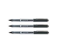 3 x Uni-ball Eye UB150 Rollerball Pens Micro 0.5mm Tip 0.3mm Line Black Ink